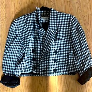 Black and white coat